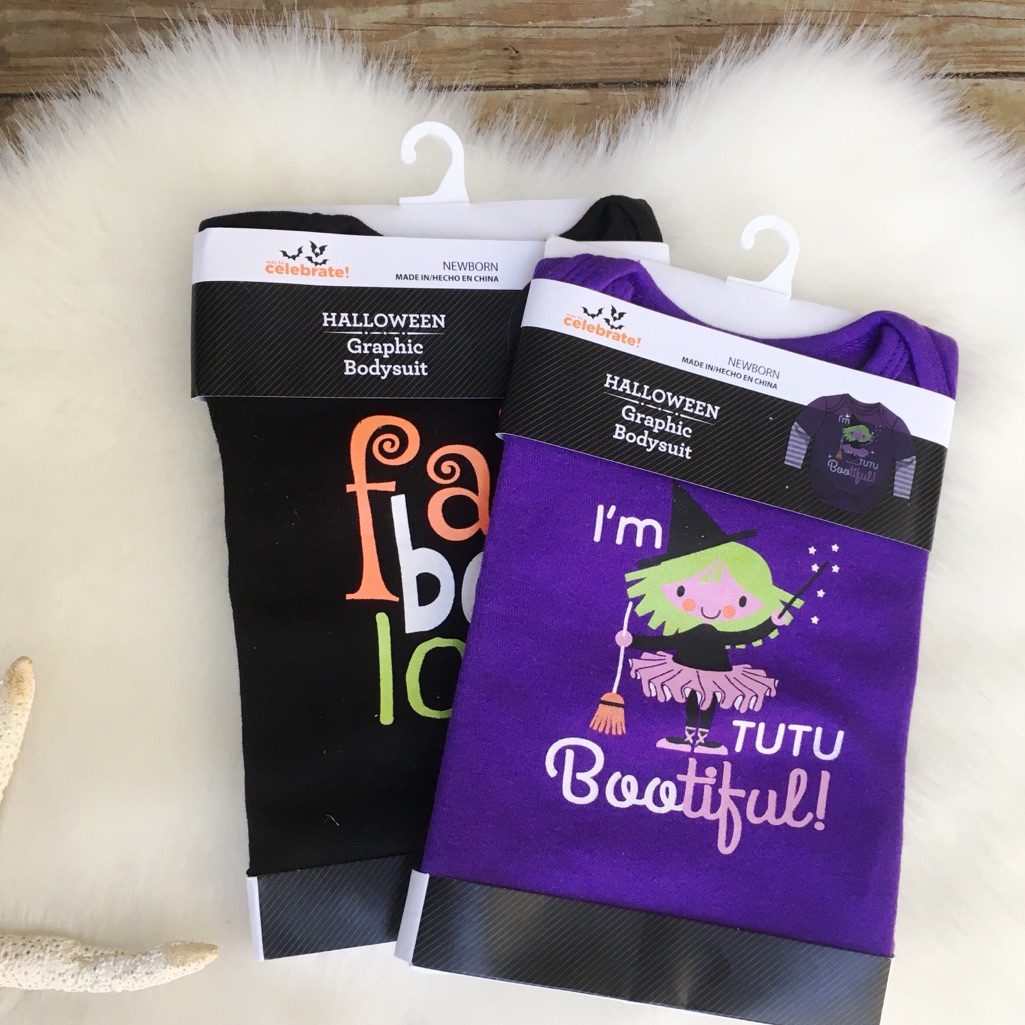 Halloween Bundle Newborn Baby Girl Long Sleeve Bodysuits 2pk